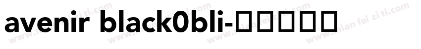 avenir black0bli字体转换